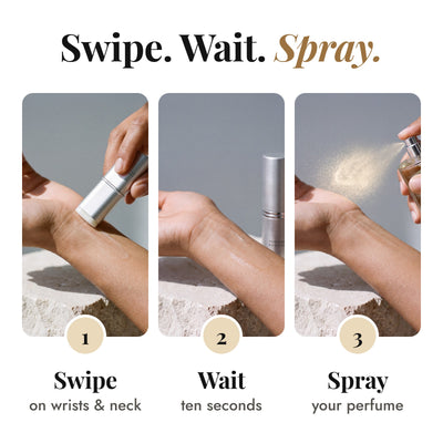 Swipe, wait, spray: how to use Perfume Booster